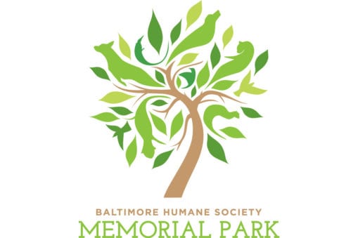 Baltimore Humane Society Memorial Park logo - tree with images of pets in the leaves