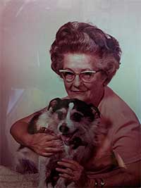 Mrs. Barton and her dog
