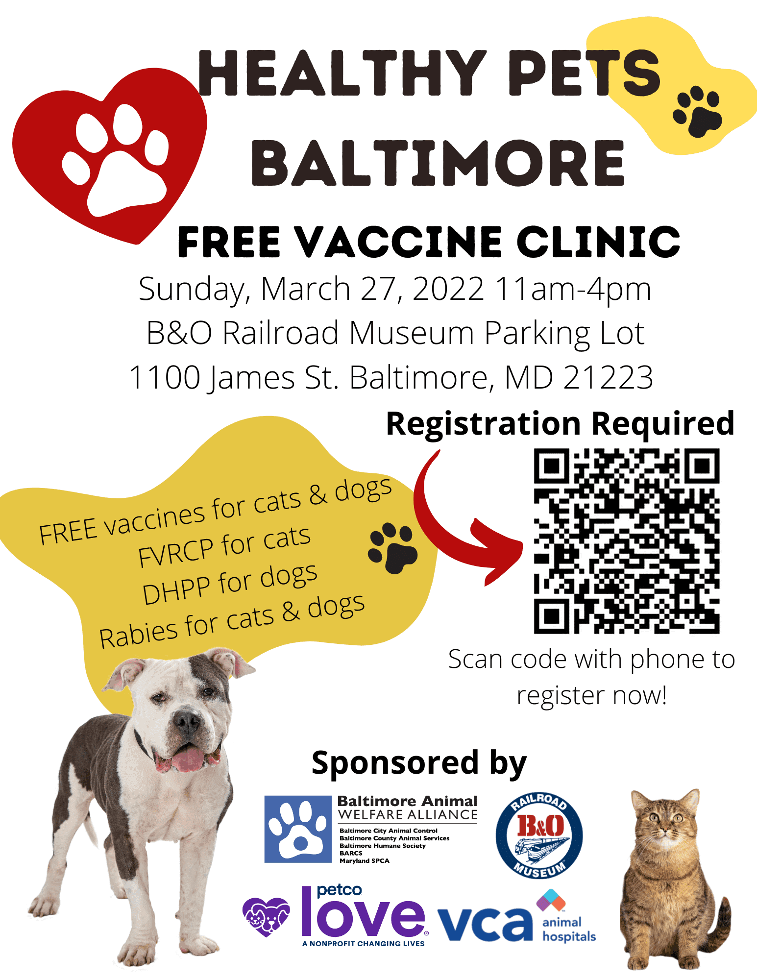 Healthy Pets Baltimore Free Vaccine Clinic – Baltimore Humane Society